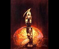 Frank Frazetta-Brain